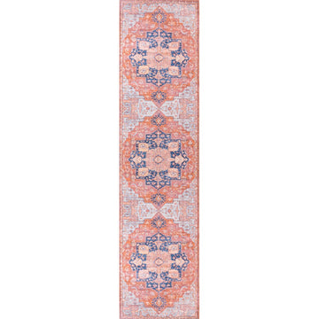 Maris Ornate Medallion Washable Area Rug